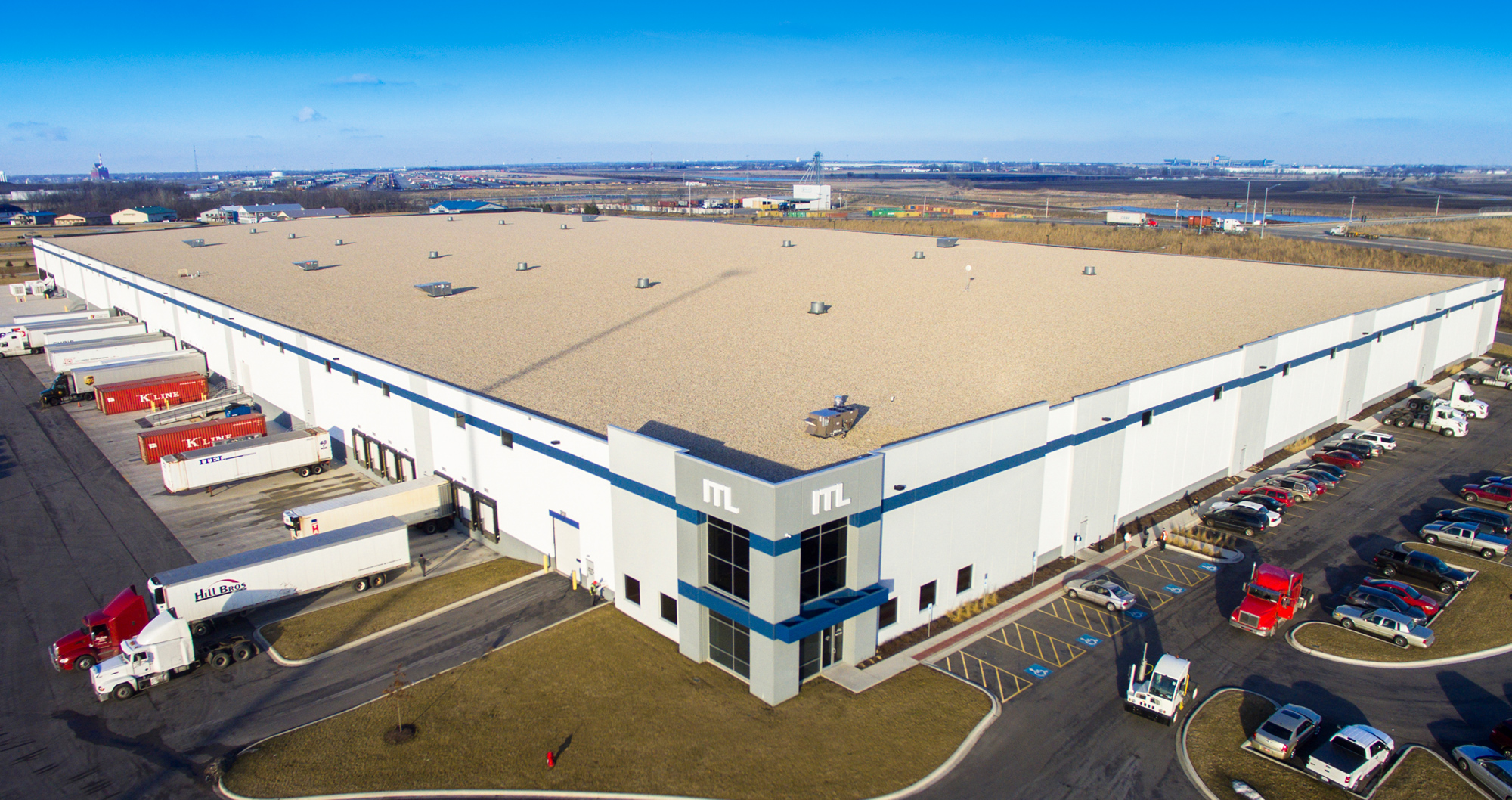 Aerial view of ITL Chicago warehouse services